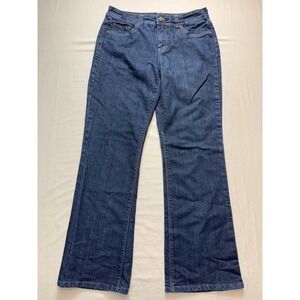 Basic Editions Womens Bootcut Jeans Dark Wash Stretch Denim Size 8 Short